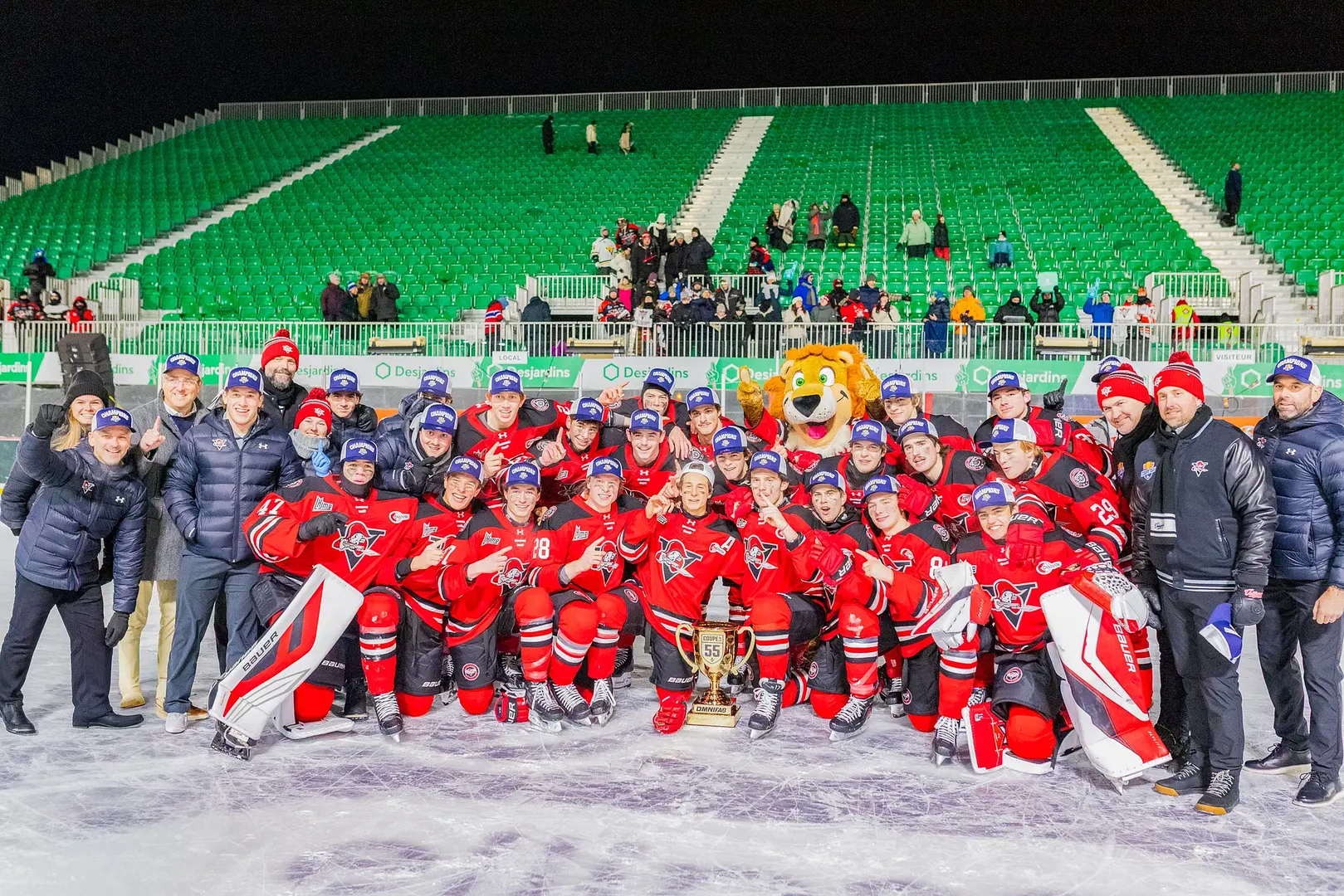 December 2025 - The Voltigeurs capture the "Coupe de la 55", awarded during the Winter Classic held at the Hippodrome de Trois-Rivières. They defeated Shawinigan and Victoriaville, the latter by a score of 5-0 in the final.