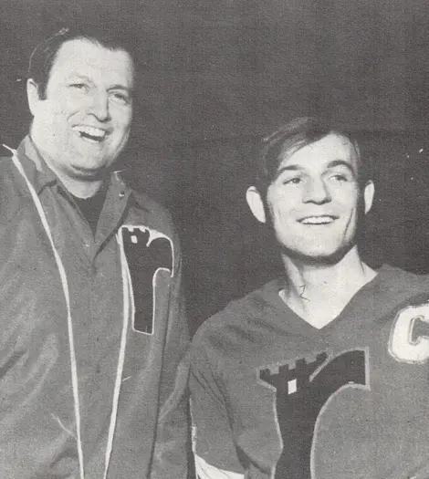 Maurice Filion, entraîneur-chef et le flamboyant Guy Lafleur, avec 103 buts en 56 matchs.