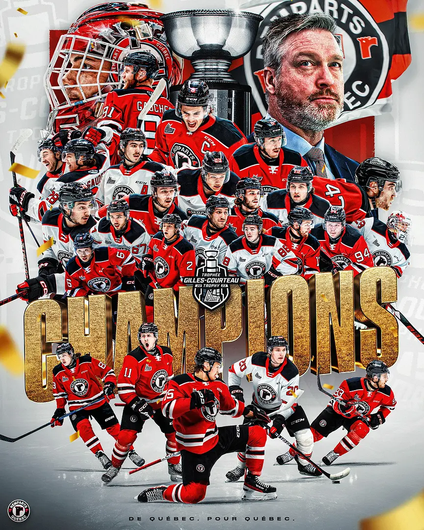 Patrick Roy - l'entraîneur-chef des Remparts a mis la main sur la Coupe Memorial pour une 2e fois (2006 & 2023).