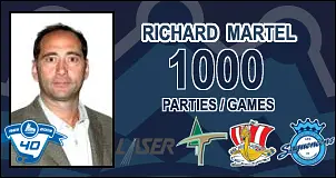 Richard Martel a détenu les records de matchs (1171) et de victoires (589) pendant un peu plus de 10 ans, avant d'être devancé par Yanick Jean en 2024.