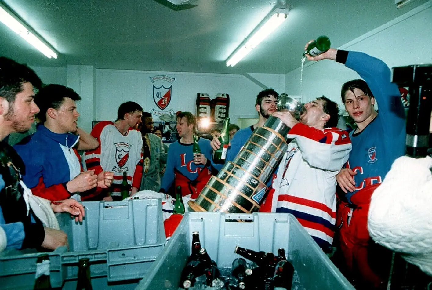 Les célébrations dans le vestiaire de Verdun !