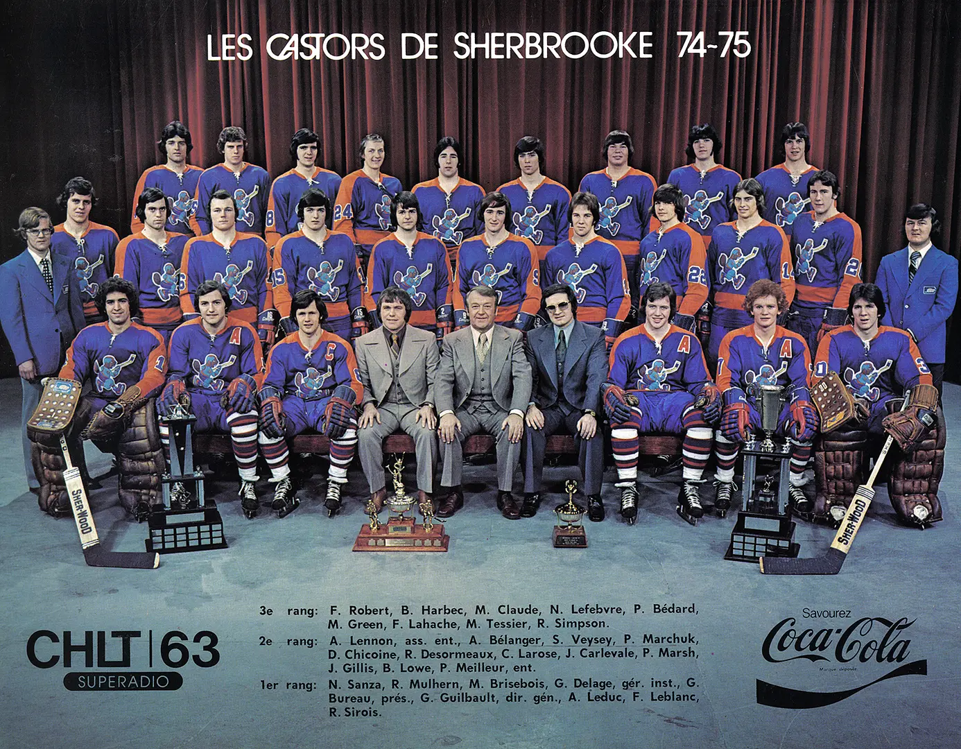1974-75 Champions  - Sherbrooke Castors