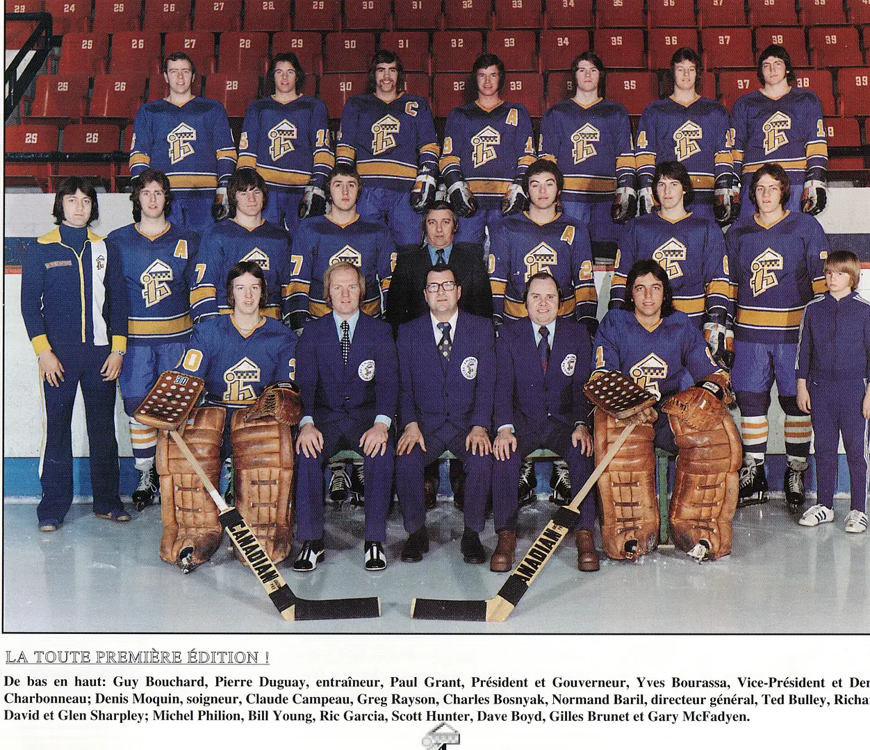 1973-74 - l'édition de départ de la franchise, alors qu'elle portait le nom des FESTIVALS.