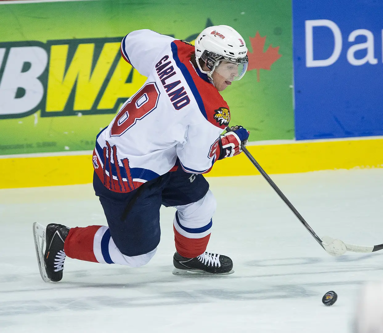 Conor Garland (2014-15) - la LHJMQ a défini qu'il se méritait le Trophée Michel-Brière, à titre de joueur le plus utile à son équipe, après une saison exceptionnelle de 129 points.